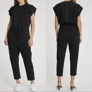 PISTOLA Rosie Black Jumpsuit Sz M Cotton Sleeveless‎ Utility Grunge Minimalist